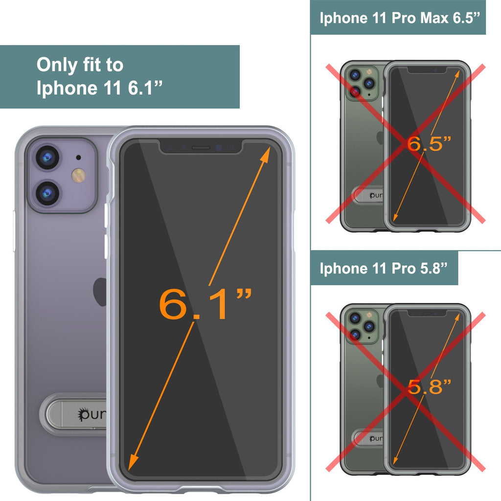 iPhone 11 Case, PUNKcase [LUCID 3.0 Series] [Slim Fit] Armor Cover w/ Integrated Screen Protector [Silver] (Color in image: Teal)