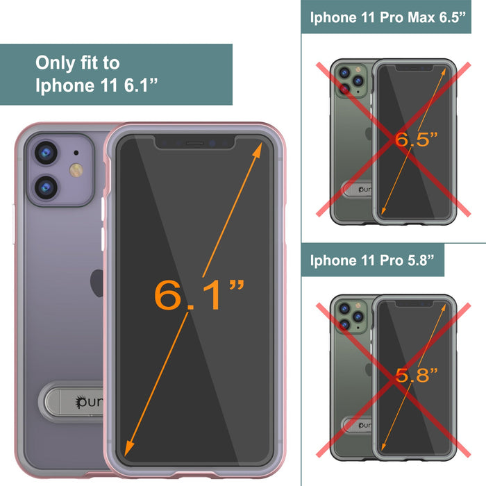 iPhone 11 Case, PUNKcase [LUCID 3.0 Series] [Slim Fit] Armor Cover w/ Integrated Screen Protector [Rose Gold] (Color in image: Teal)