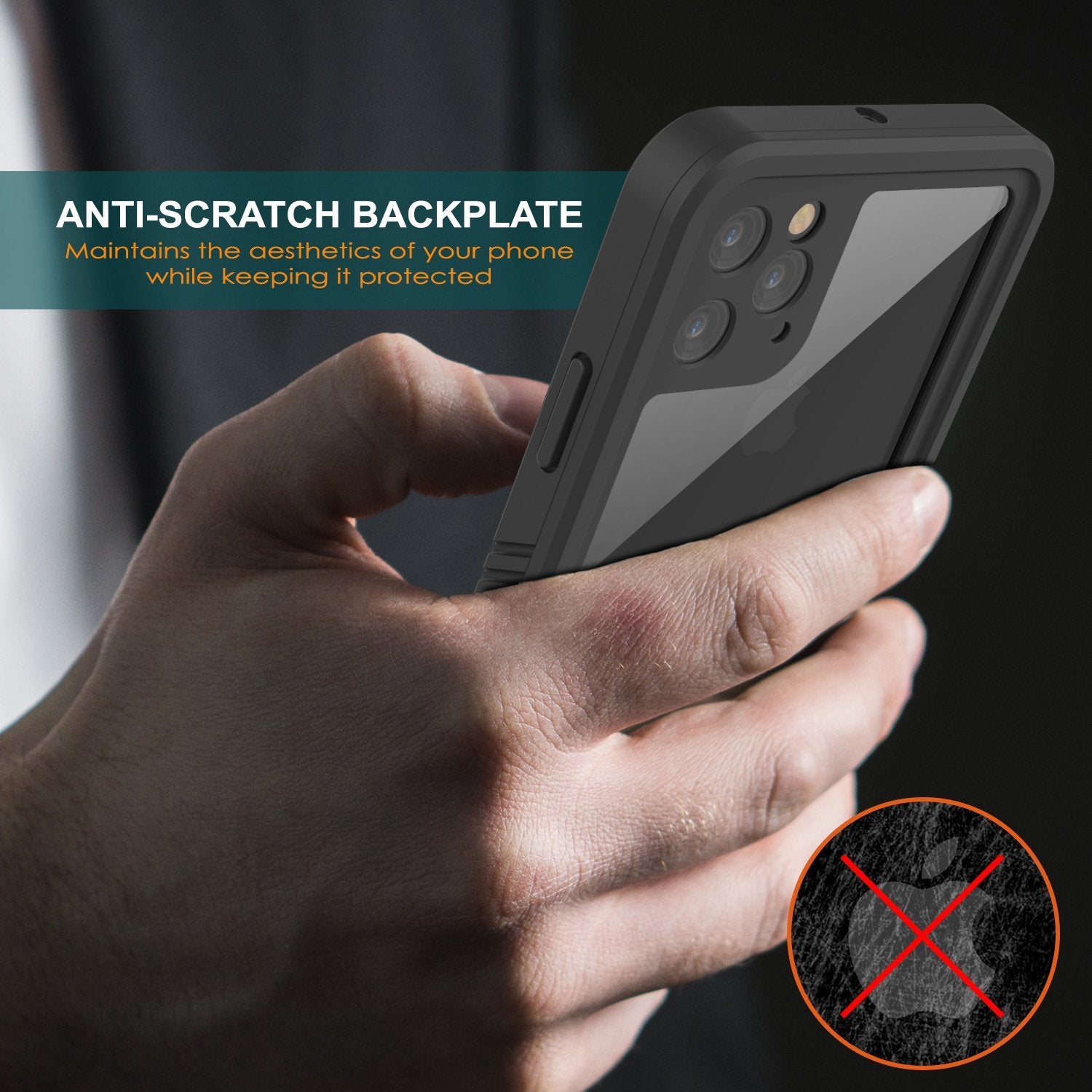 iPhone 12 Pro Max Waterproof Case, Punkcase [Extreme Series] Armor Cover W/ Built In Screen Protector [Black]