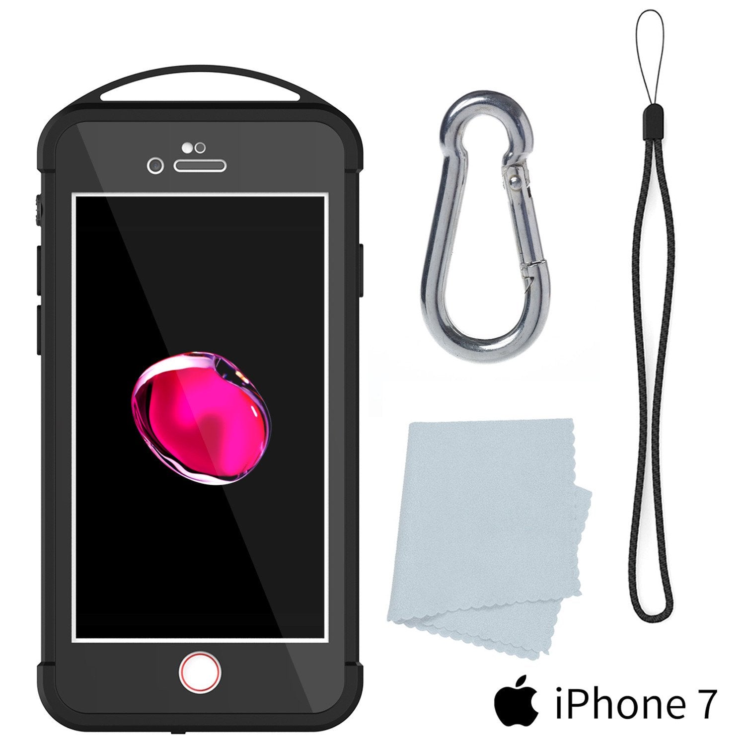 iPhone 7 Waterproof Case, Punkcase ALPINE Series, Black | Heavy Duty Armor Cover (Color in image: light green)