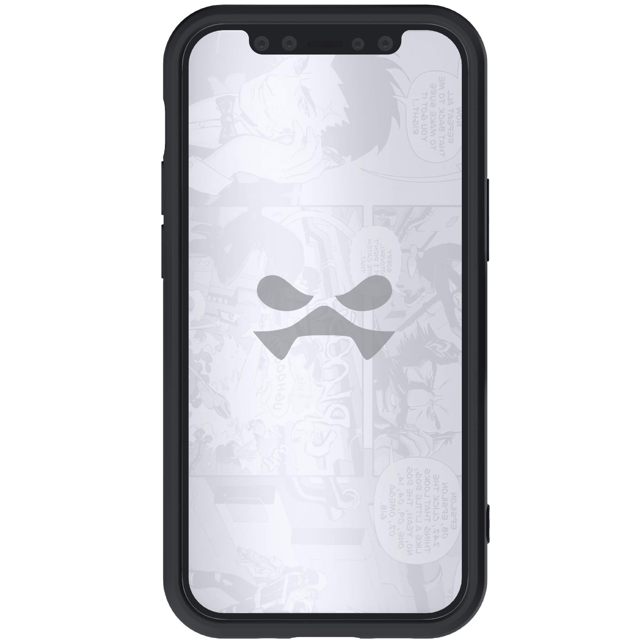 iPhone 12  - IRON ARMOR Belt Clip Holster Case with Stand and Card Holder [Matte Black]