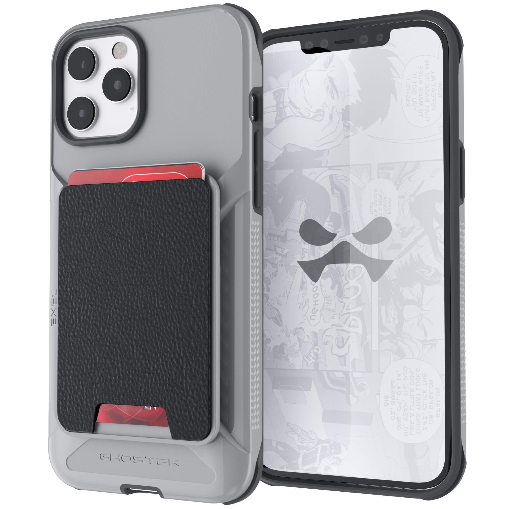 iPhone 12 Pro Max  - Magnetic Wallet Case with Card Holder [Gray]
