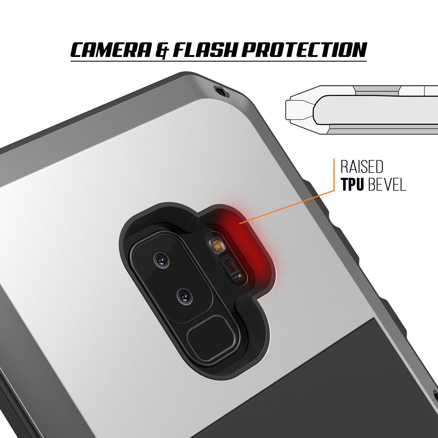 Galaxy S9 Plus Metal Case, Heavy Duty Military Grade Rugged Armor Cover [shock proof] Hybrid Full Body Hard Aluminum & TPU Design [non slip] W/ Prime Drop Protection for Samsung Galaxy S9 Plus [Silver] (Color in image: Neon)