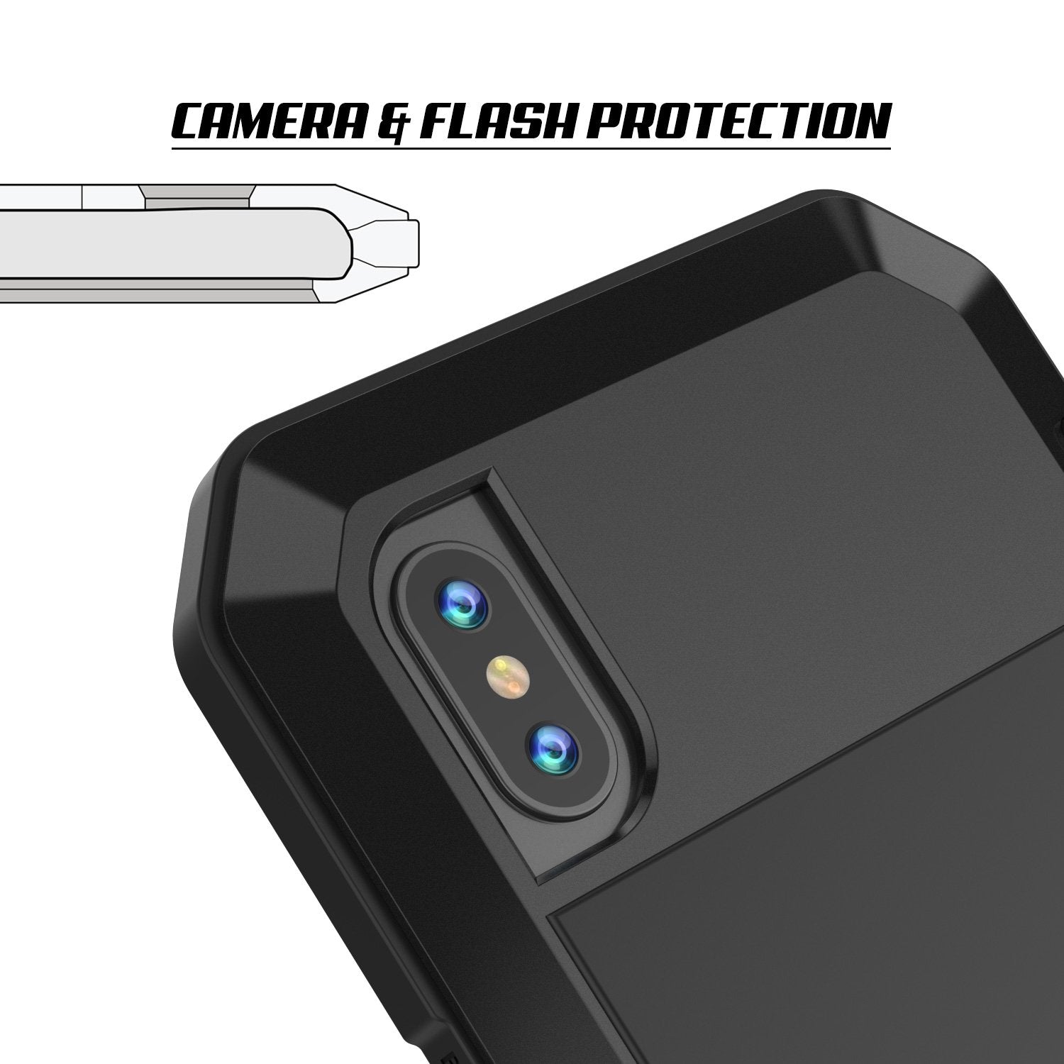 iPhone X Metal Case, Heavy Duty Military Grade Rugged Black Armor Cover [shock proof] Hybrid Full Body Hard Aluminum & TPU Design (Color in image: Neon)