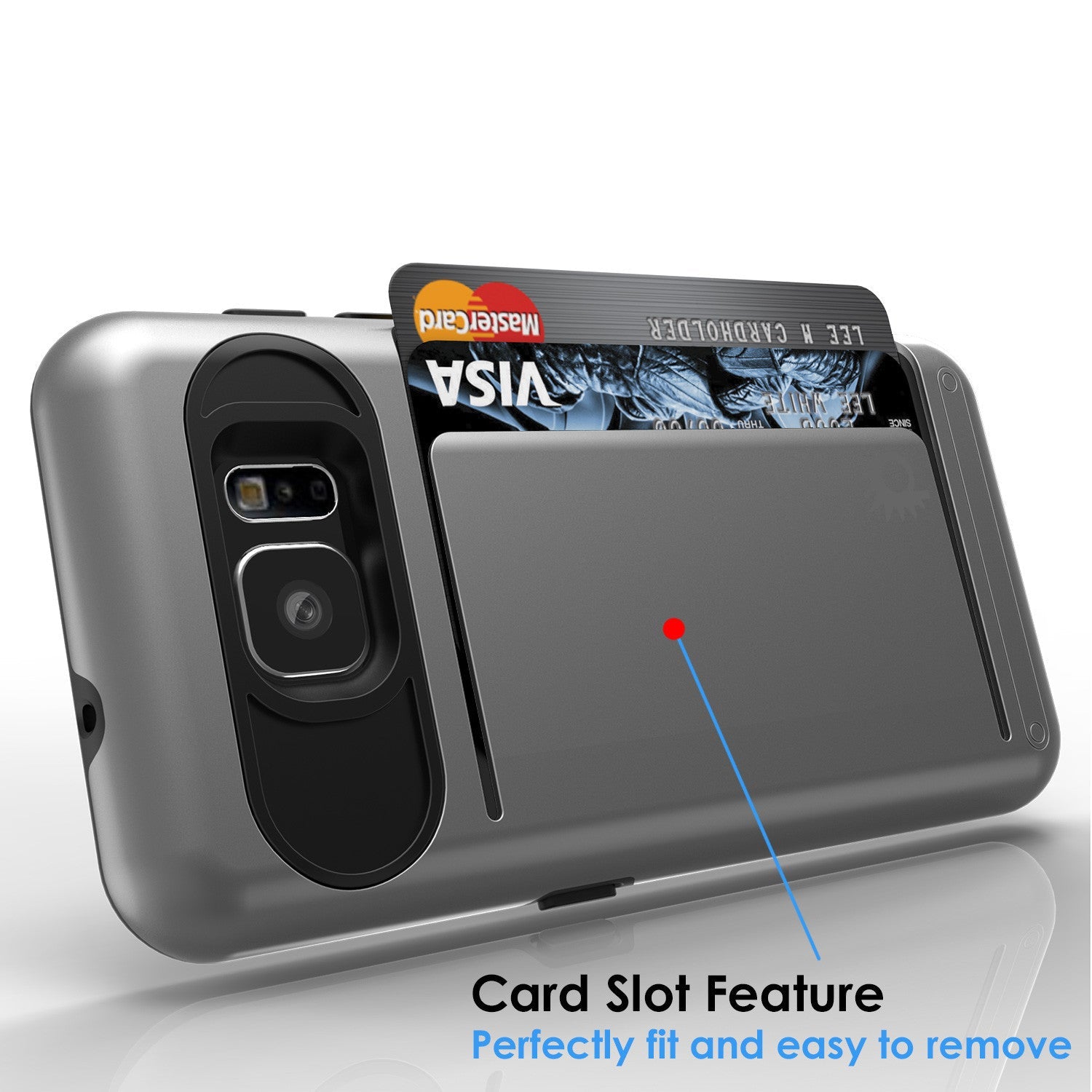 Galaxy S7 EDGE Case PunkCase CLUTCH Grey Series Slim Armor Soft Cover Case w/ Screen Protector (Color in image: Silver)