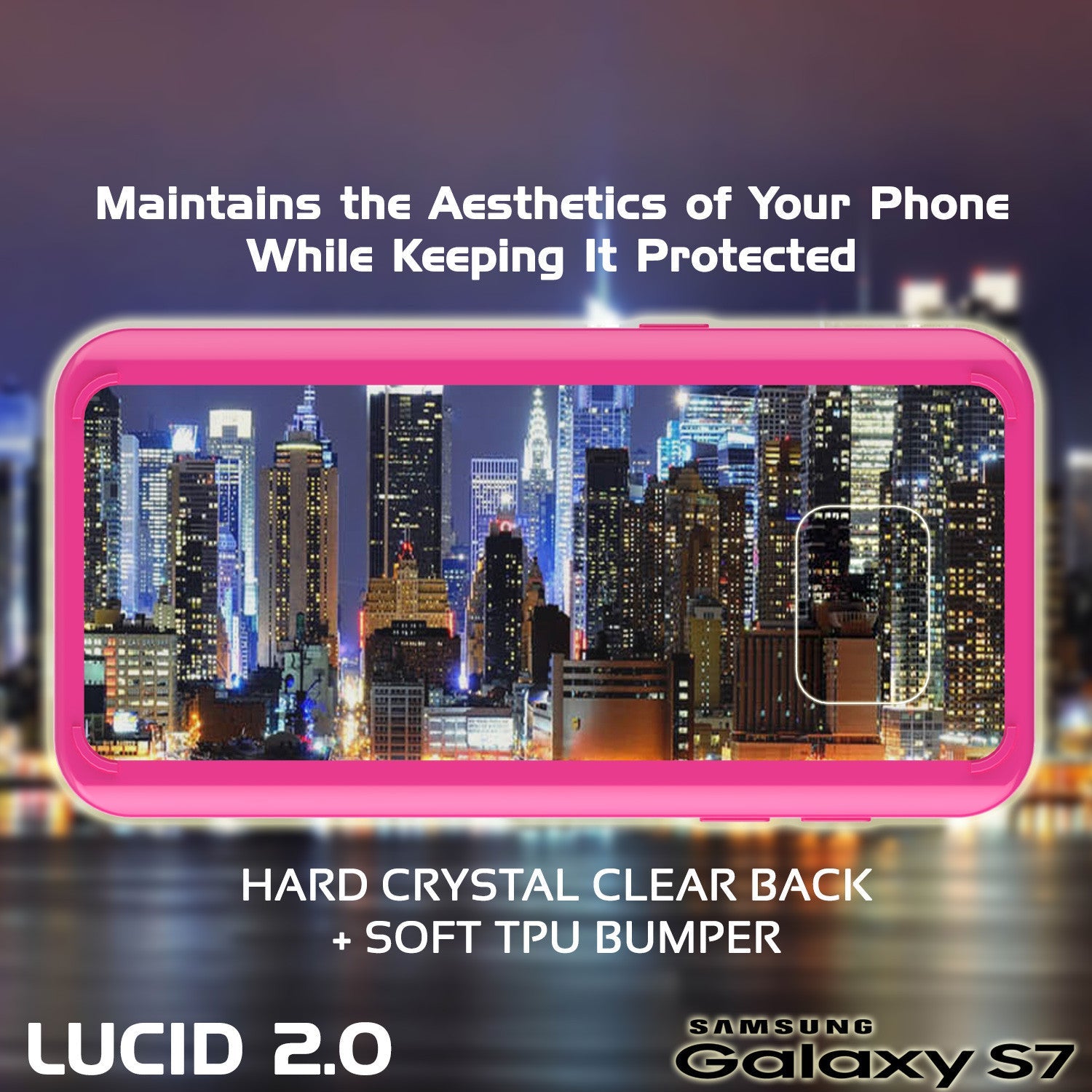 S7 Case Punkcase® LUCID 2.0 Pink Series w/ PUNK SHIELD Glass Screen Protector | Ultra Fit (Color in image: teal)