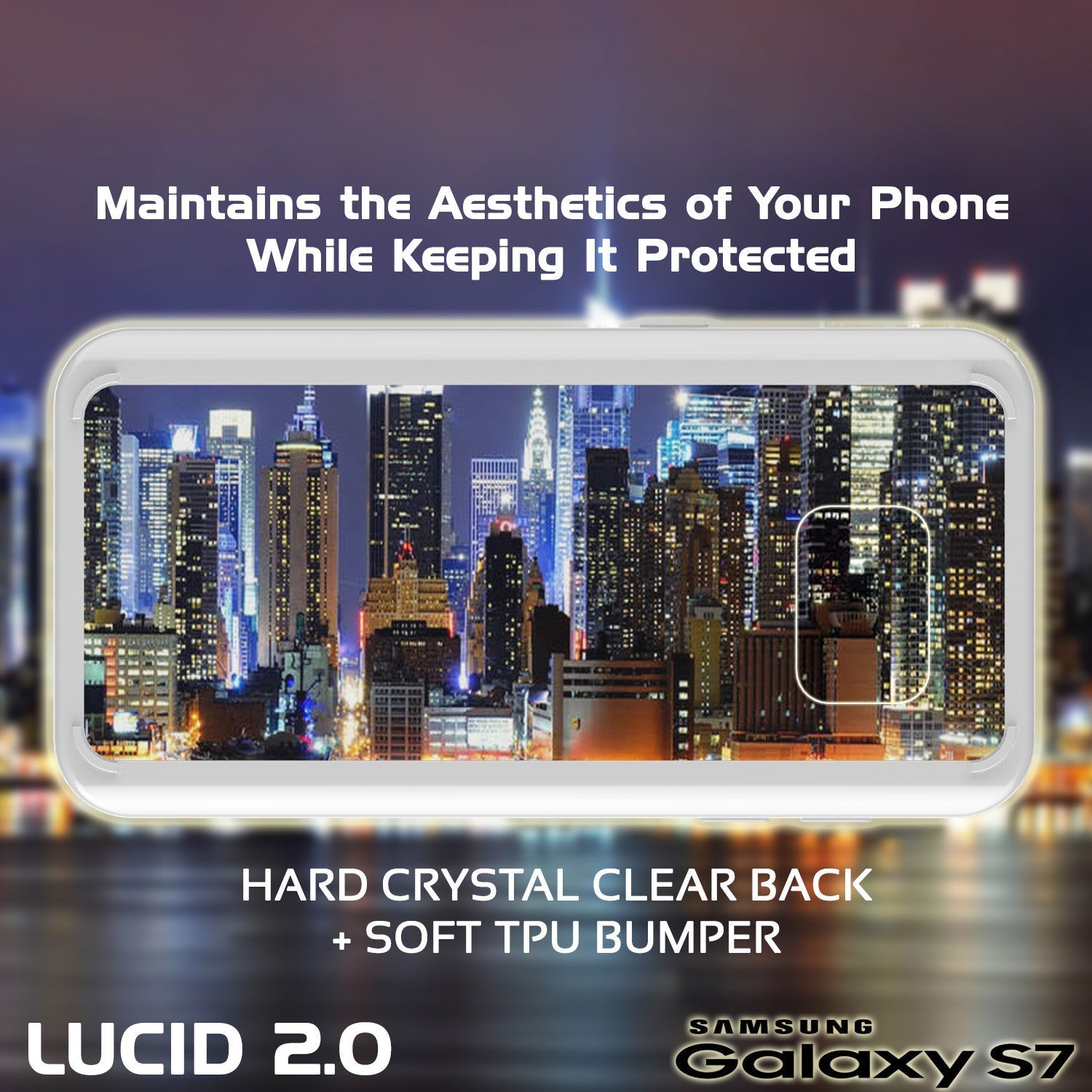 S7 Case Punkcase® LUCID 2.0 White Series w/ PUNK SHIELD Glass Screen Protector | Ultra Fit (Color in image: teal)