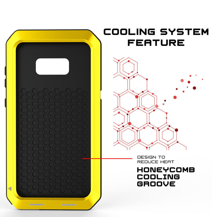 Galaxy S8+ Plus  Case, PUNKcase Metallic Neon Shockproof  Slim Metal Armor Case [Yellow]