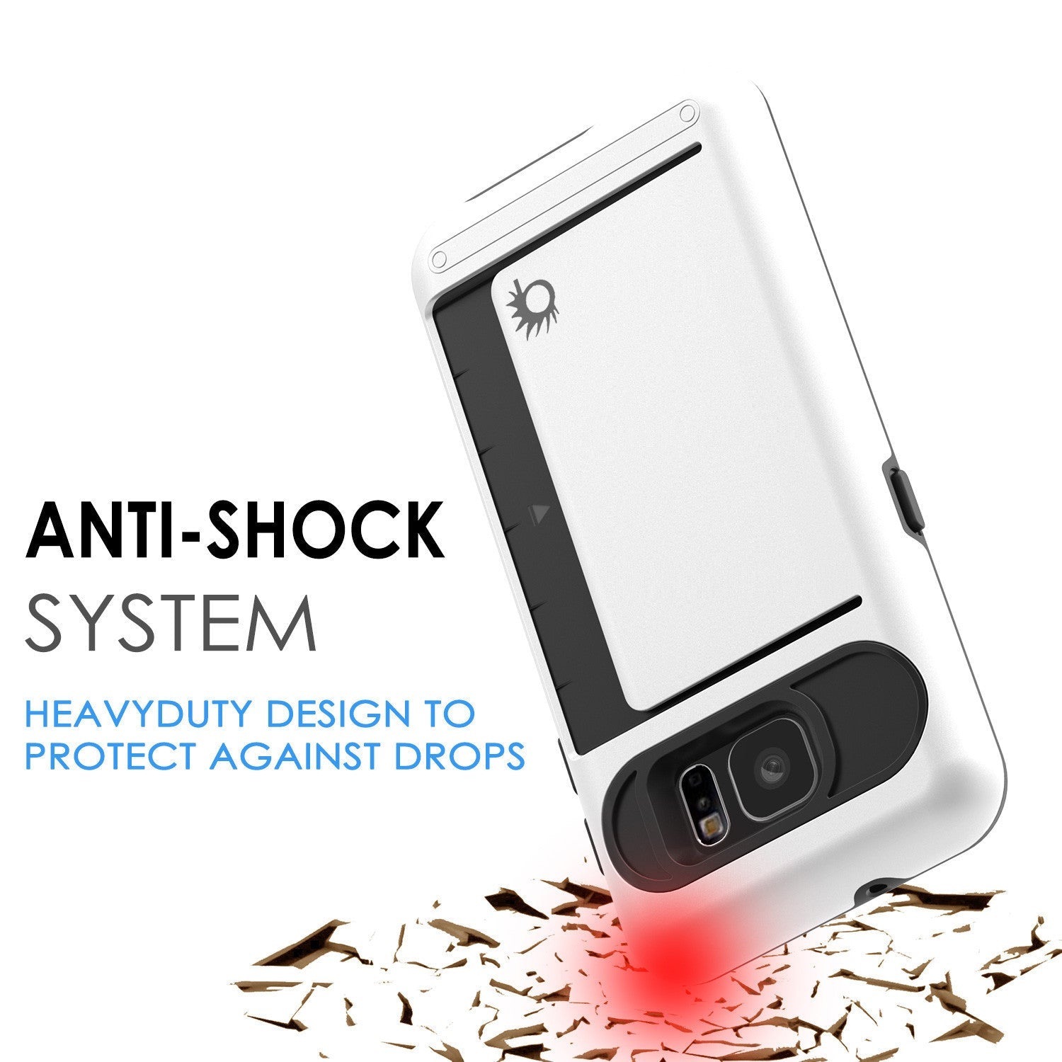 Galaxy S7 EDGE Case PunkCase CLUTCH White Series Slim Armor Soft Cover Case w/ Screen Protector (Color in image: Gold)