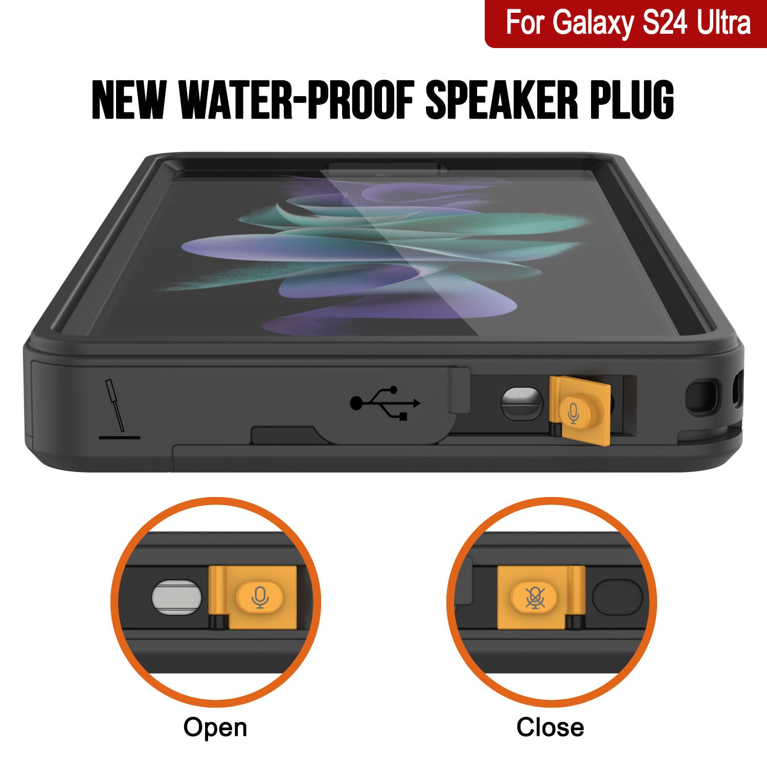 Galaxy S24 Ultra Water/ Shockproof [Extreme Series] With Screen Protector Case [Black]