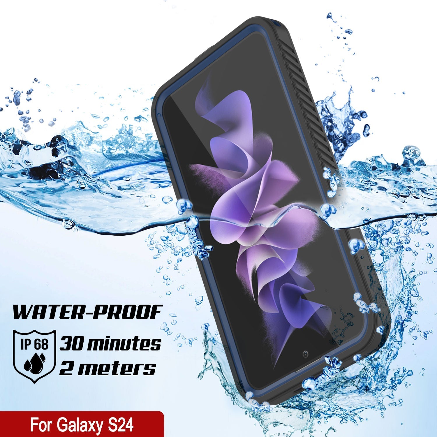 Galaxy S24 Water/ Shockproof [Extreme Series] With Screen Protector Case [Navy Blue]