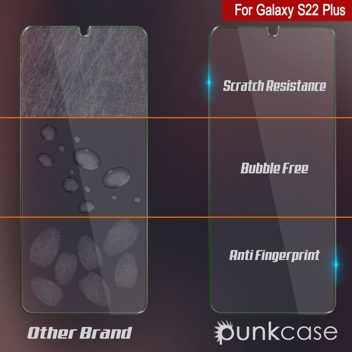 Galaxy S22+ Plus Black Punkcase Glass SHIELD Tempered Glass Screen Protector 0.33mm Thick 9H Glass