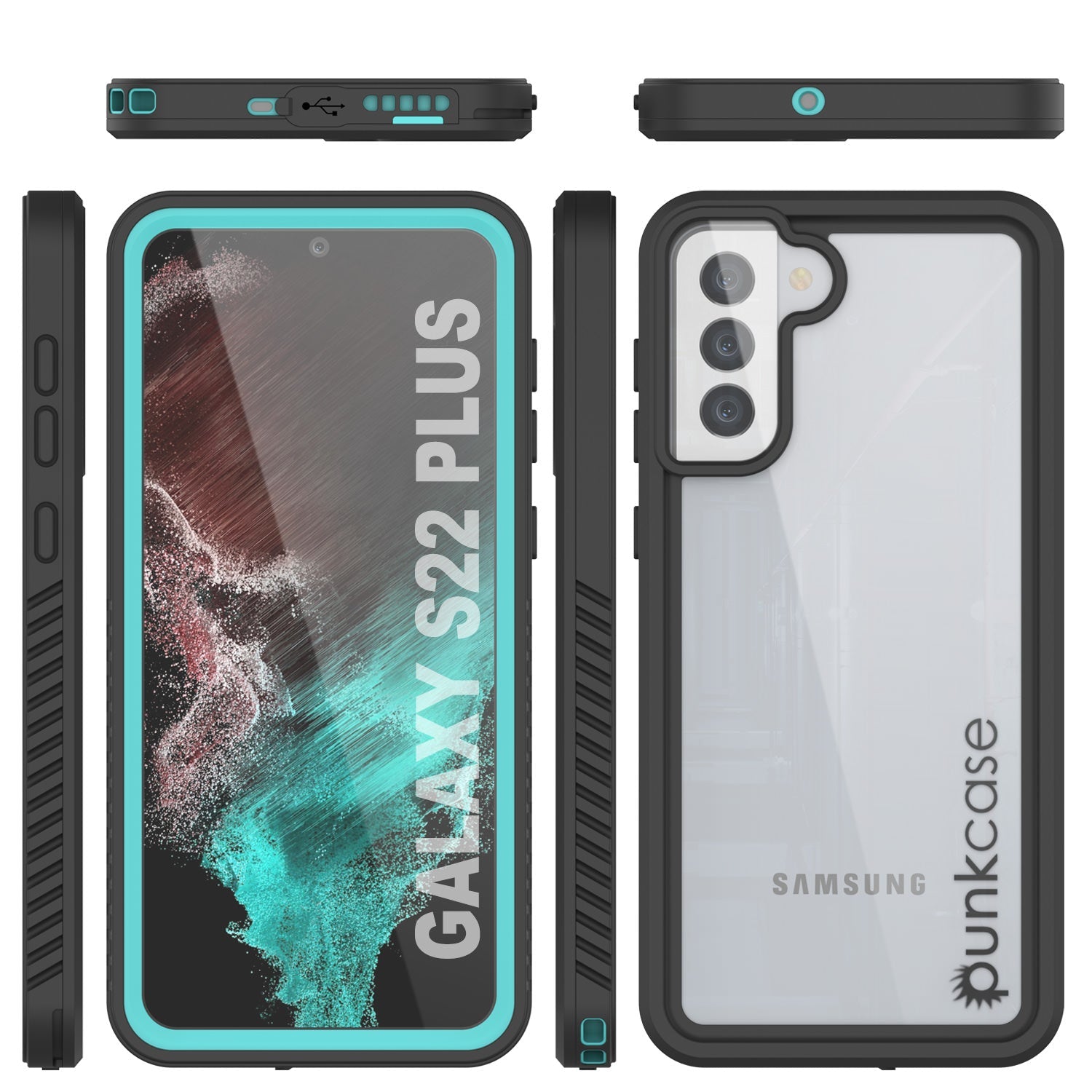 Galaxy S22+ Plus Water/ Shock/ Snowproof [Extreme Series]  Screen Protector Case [Teal]