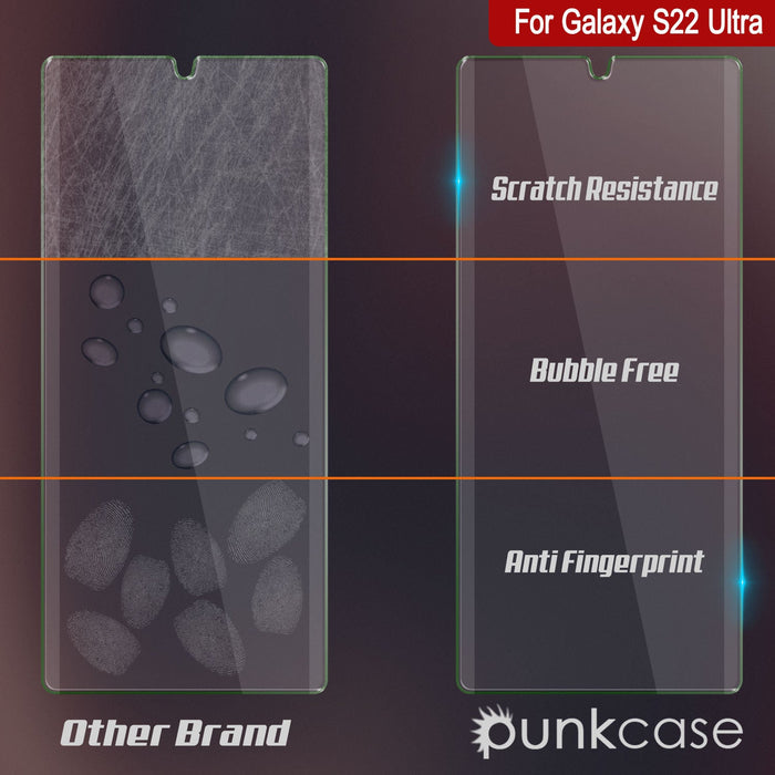 Galaxy S22 Ultra Gold Punkcase Glass SHIELD Tempered Glass Screen Protector 0.33mm Thick 9H Glass