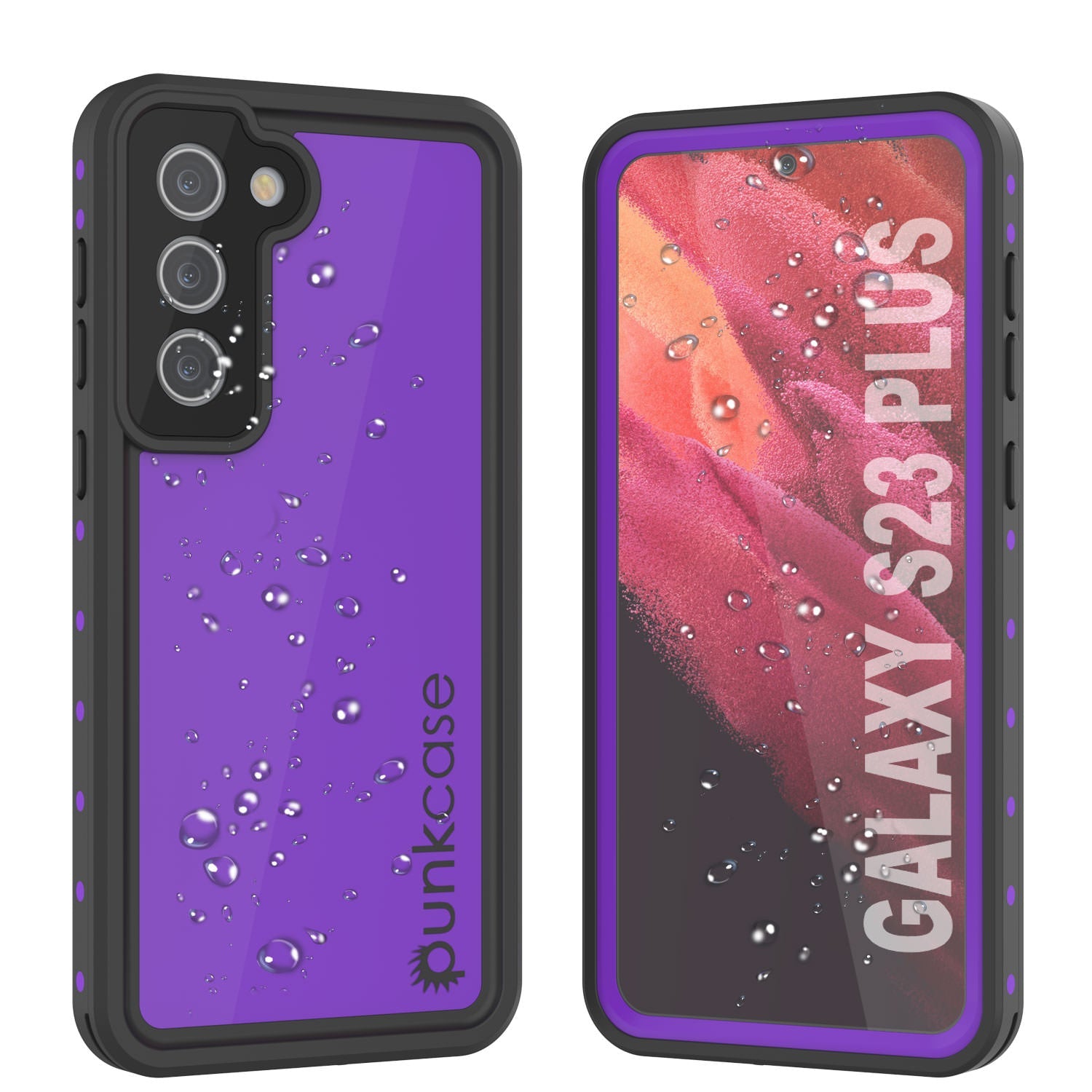 Galaxy S24+ Plus Waterproof Case PunkCase StudStar Purple Thin 6.7ft Underwater IP68 Shock/Snow Proof