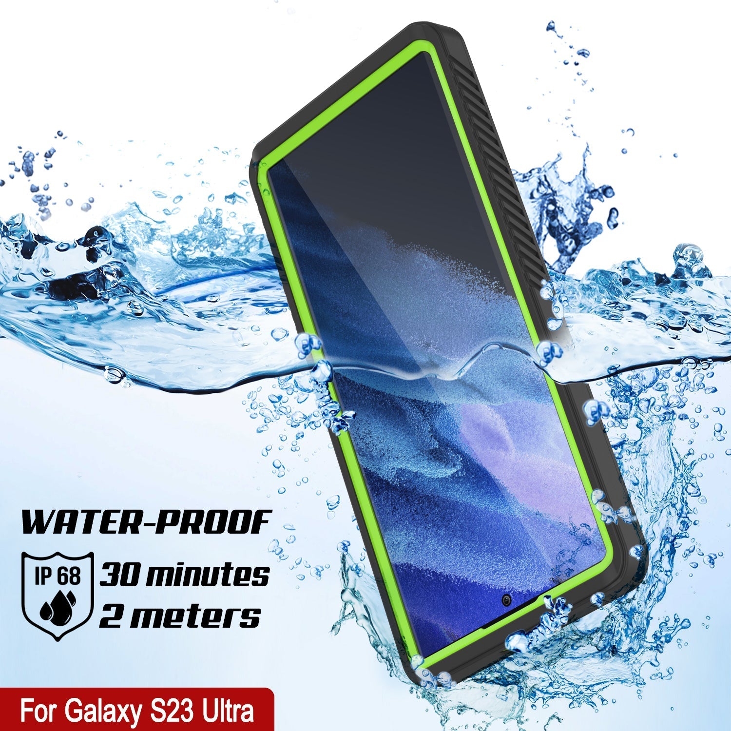 Galaxy S23 Ultra Water/ Shockproof [Extreme Series] Screen Protector Case [Light Green]