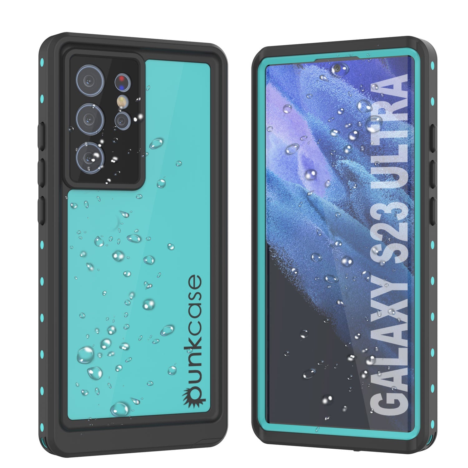 Galaxy S24 Ultra Waterproof Case PunkCase StudStar Teal Thin 6.6ft Underwater IP68 Shock/Snow Proof