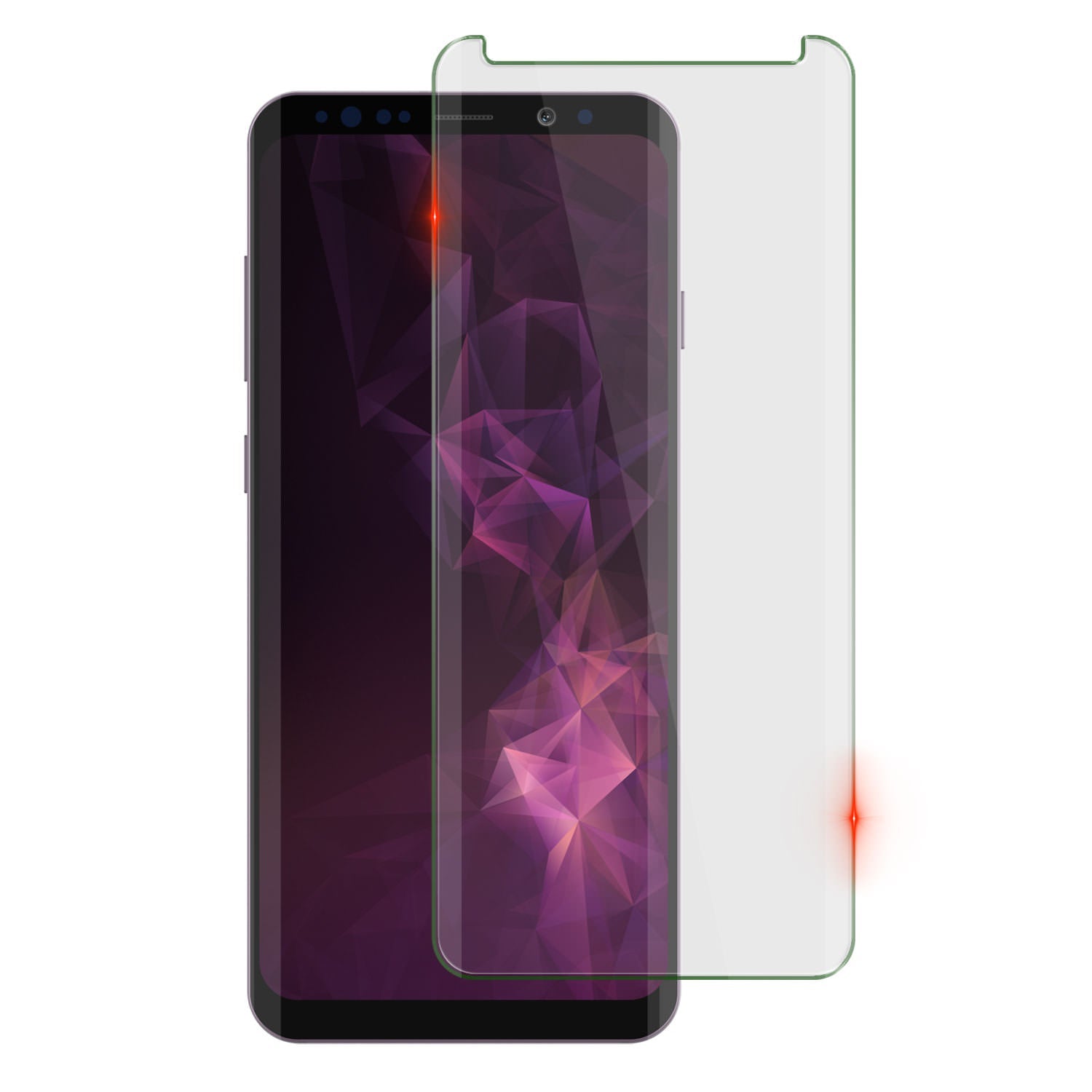 Galaxy S9  Black Punkcase Glass SHIELD Tempered Glass Screen Protector 0.33mm Thick 9H Glass