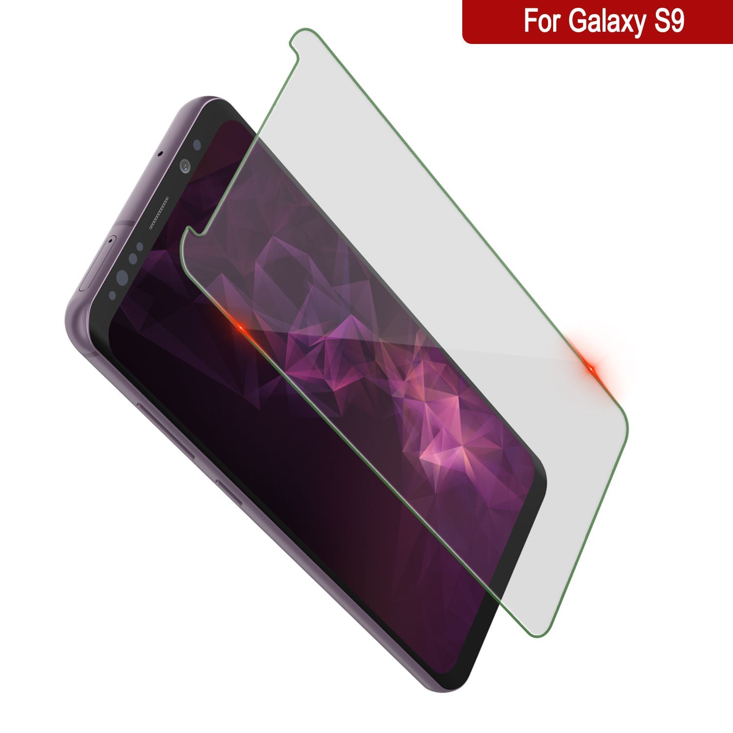 Galaxy S9  White Punkcase Glass SHIELD Tempered Glass Screen Protector 0.33mm Thick 9H Glass