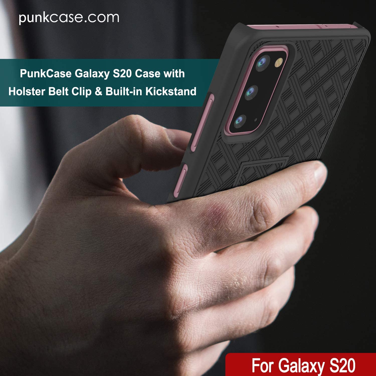 Galaxy S24 Case, Punkcase Holster Belt Clip With Screen Protector [Lilac]