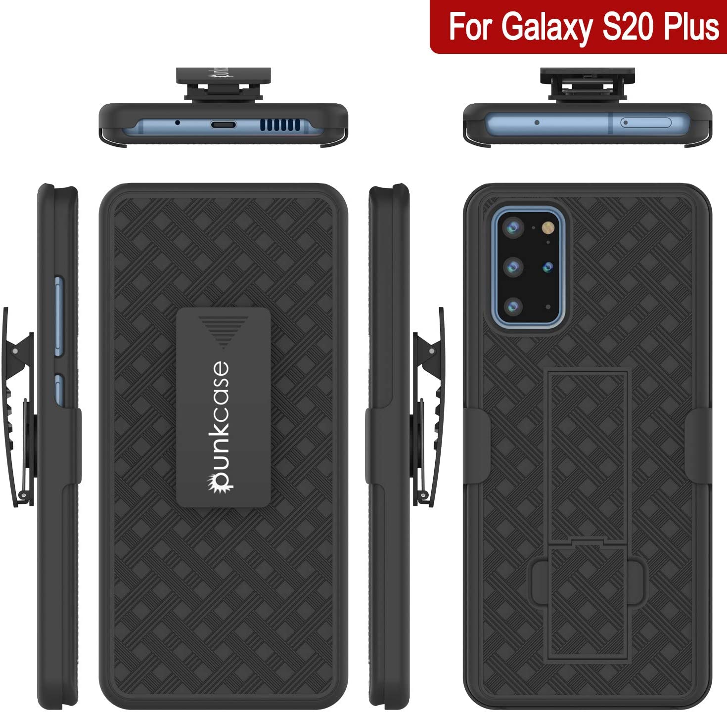 Galaxy S24 Plus Case, Punkcase Holster Belt Clip With Screen Protector [Dark Green]
