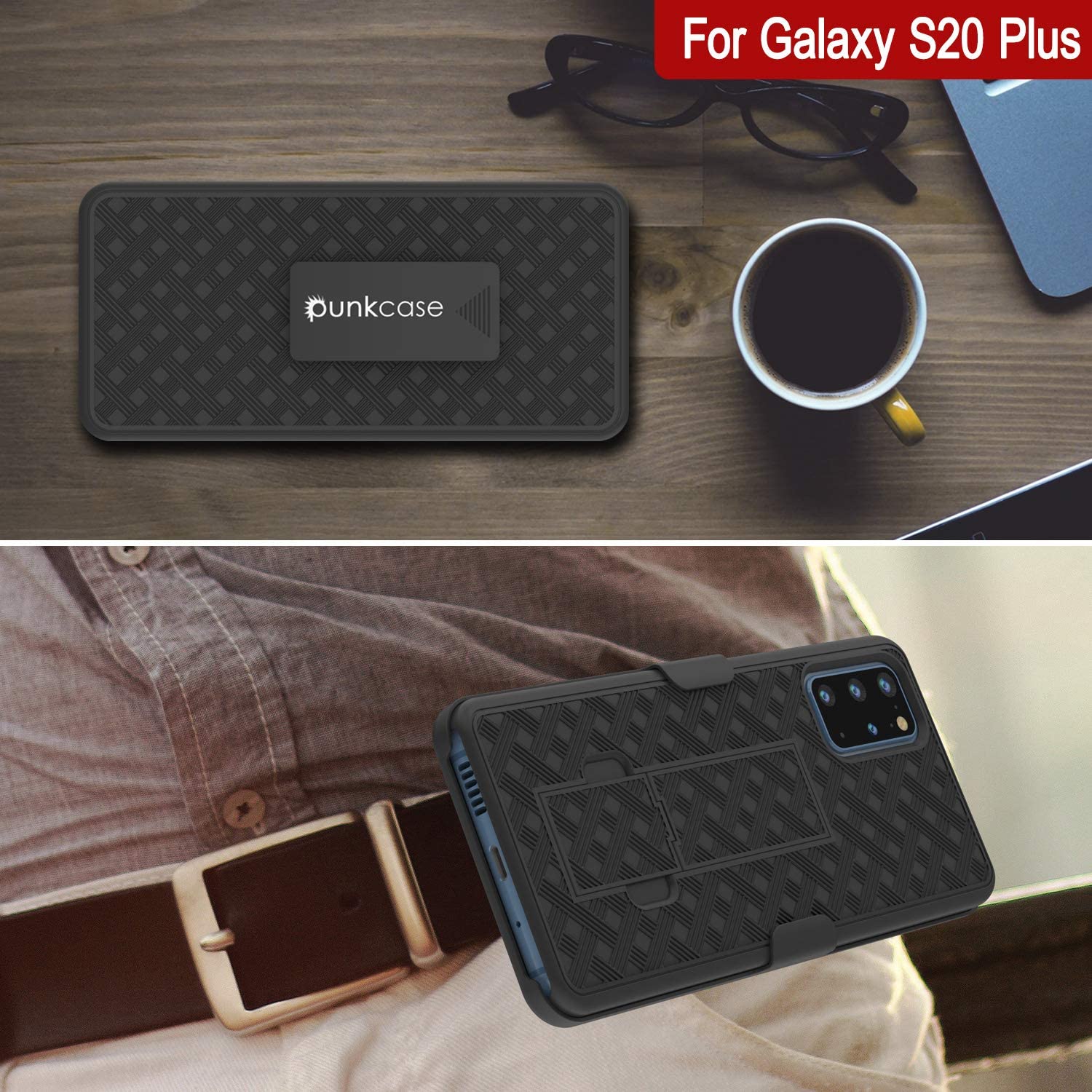 Galaxy S24 Plus Case, Punkcase Holster Belt Clip With Screen Protector [Light Blue]