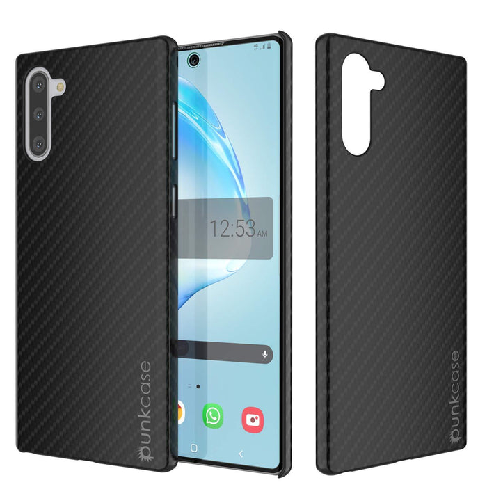 Galaxy Note 10 Case, Punkcase CarbonShield, Heavy Duty & Ultra Thin Cover (Color in image: Black)