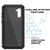 Galaxy Note 10 Case, PUNKcase Metallic Black Shockproof  Slim Metal Armor Case [Black] (Color in image: white)
