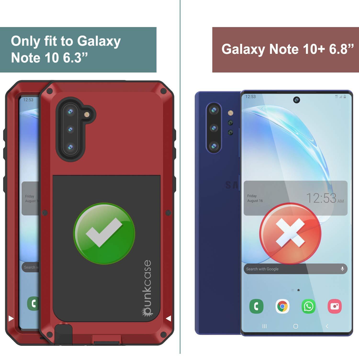 Galaxy Note 20  Case, PUNKcase Metallic Red Shockproof  Slim Metal Armor Case [Red]