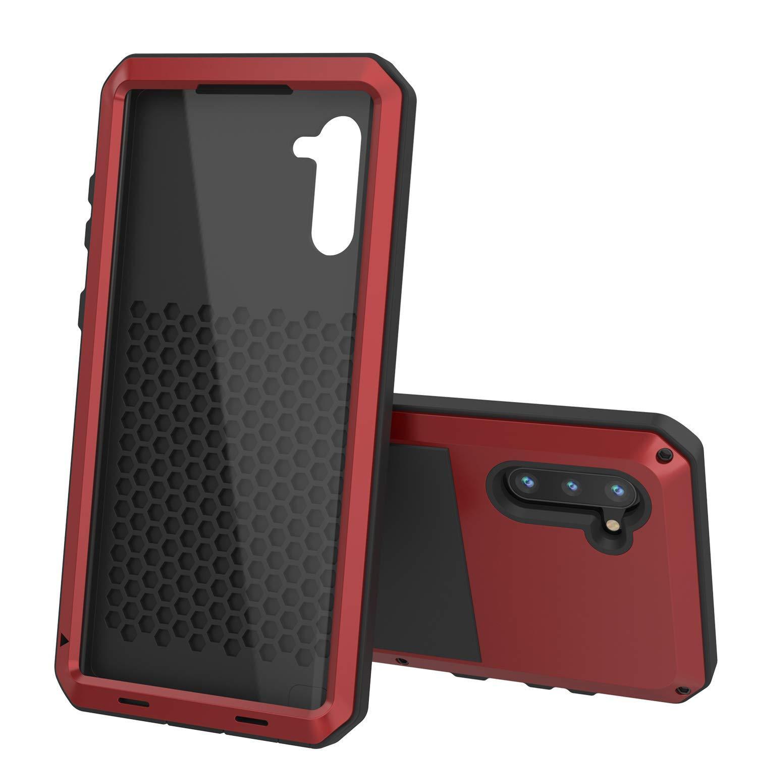 Galaxy Note 20  Case, PUNKcase Metallic Red Shockproof  Slim Metal Armor Case [Red]