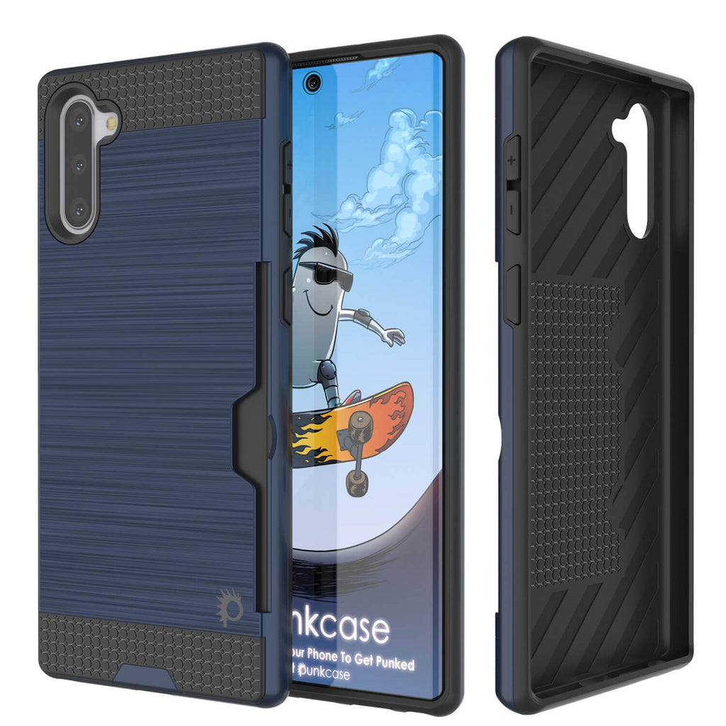 Galaxy Note 10 Case, PUNKcase [SLOT Series] Slim Fit  Samsung Note 10 [Navy] (Color in image: Navy)