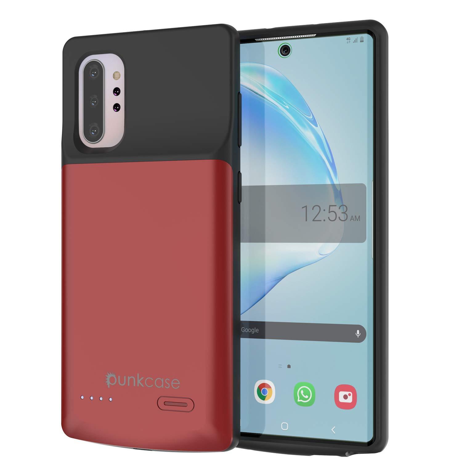 Galaxy Note 10+ Plus 6000mAH Battery Charger W/ USB Port Slim Case [Red] (Color in image: Red)
