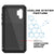 Galaxy Note 10+ Plus Case, PUNKcase Metallic Black Shockproof  Slim Metal Armor Case [Black] (Color in image: red)