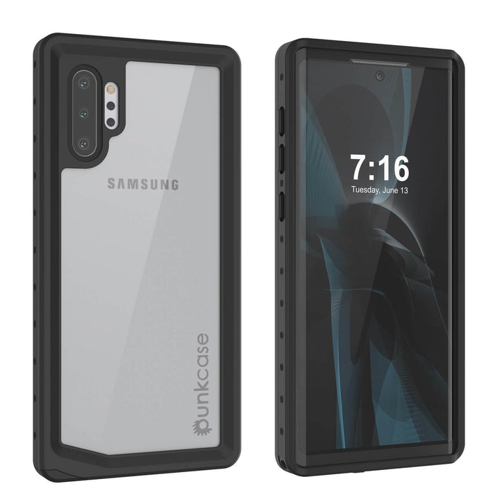Galaxy Note 10+ Plus Waterproof Case, Punkcase Studstar Clear Thin Armor Cover (Color in image: clear)