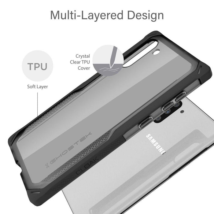 CLOAK 4 for Galaxy Note 10 Shockproof Hybrid Case [Black] (Color in image: Pink)