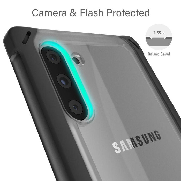 CLOAK 4 for Galaxy Note 10 Shockproof Hybrid Case [Black] (Color in image: Blue-Gold)