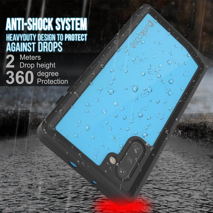 Galaxy Note 10 Waterproof Case, Punkcase Studstar Light Blue Thin Armor Cover (Color in image: light green)