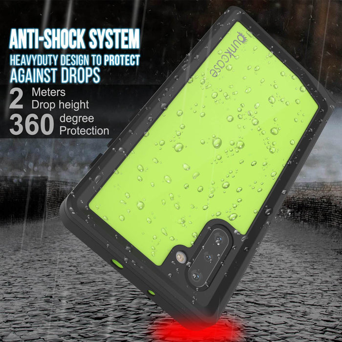 Galaxy Note 10 Waterproof Case, Punkcase Studstar Light Green Thin Armor Cover (Color in image: teal)