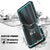 Galaxy Note 10 Waterproof Case, Punkcase Studstar Series Teal Thin Armor Cover (Color in image: white)