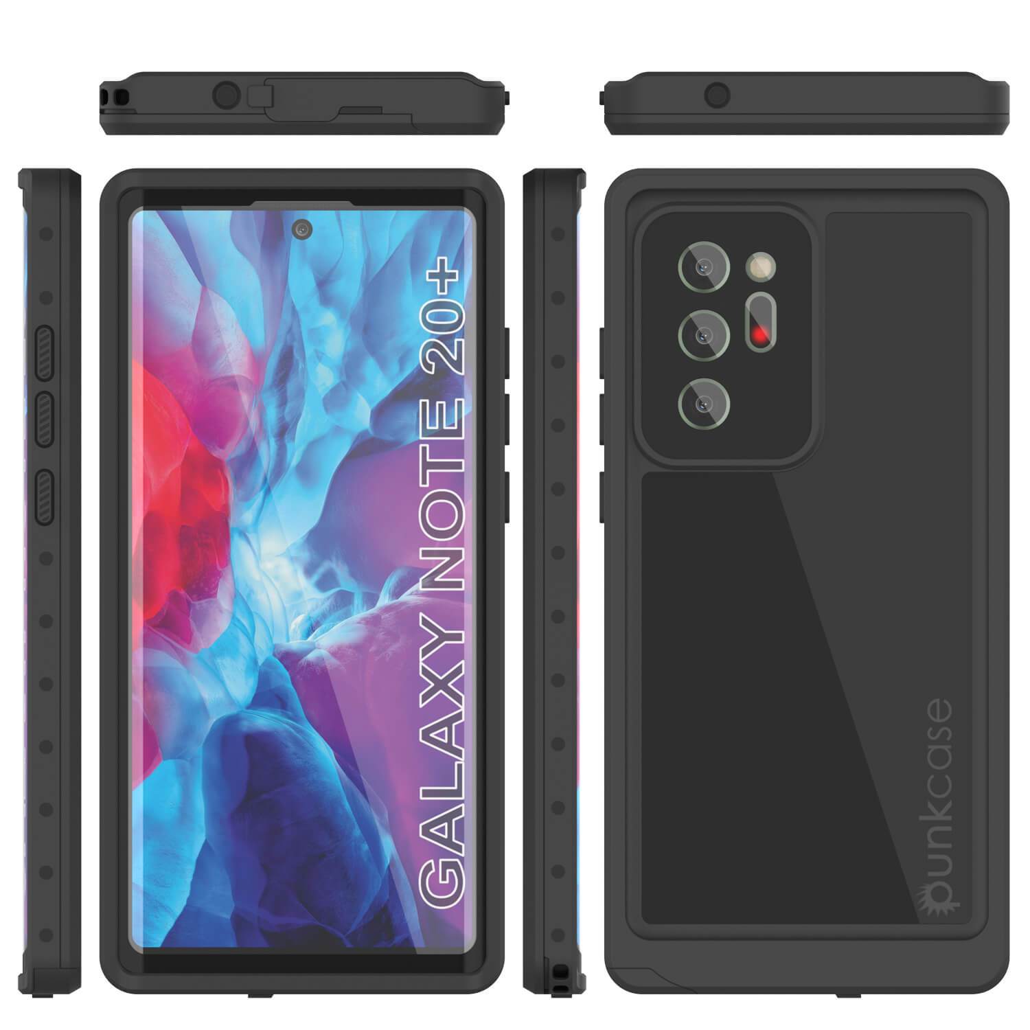 Galaxy Note 20 Ultra Waterproof Case, Punkcase Studstar Black Thin Armor Cover (Color in image: light green)