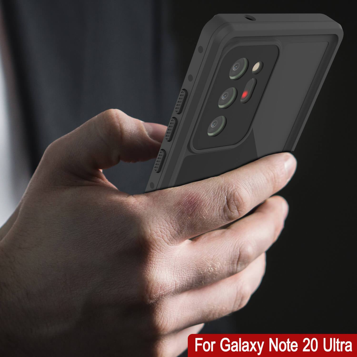 Galaxy Note 20 Ultra Waterproof Case, Punkcase Studstar Black Thin Armor Cover (Color in image: teal)