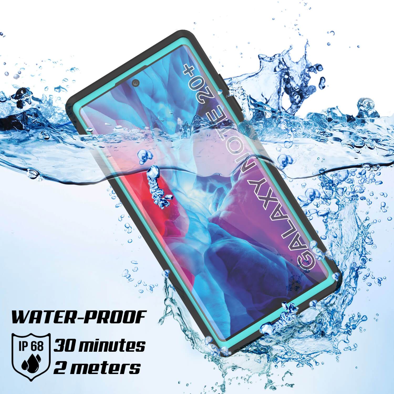 Galaxy Note 20 Ultra Waterproof Case, Punkcase Studstar Series Teal Thin Armor Cover (Color in image: black)