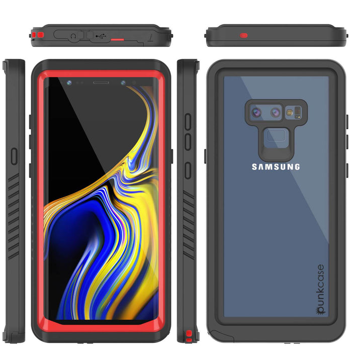 Galaxy Note 9 Case, Punkcase [Extreme Series] Armor Cover W/ Built In Screen Protector [Red]