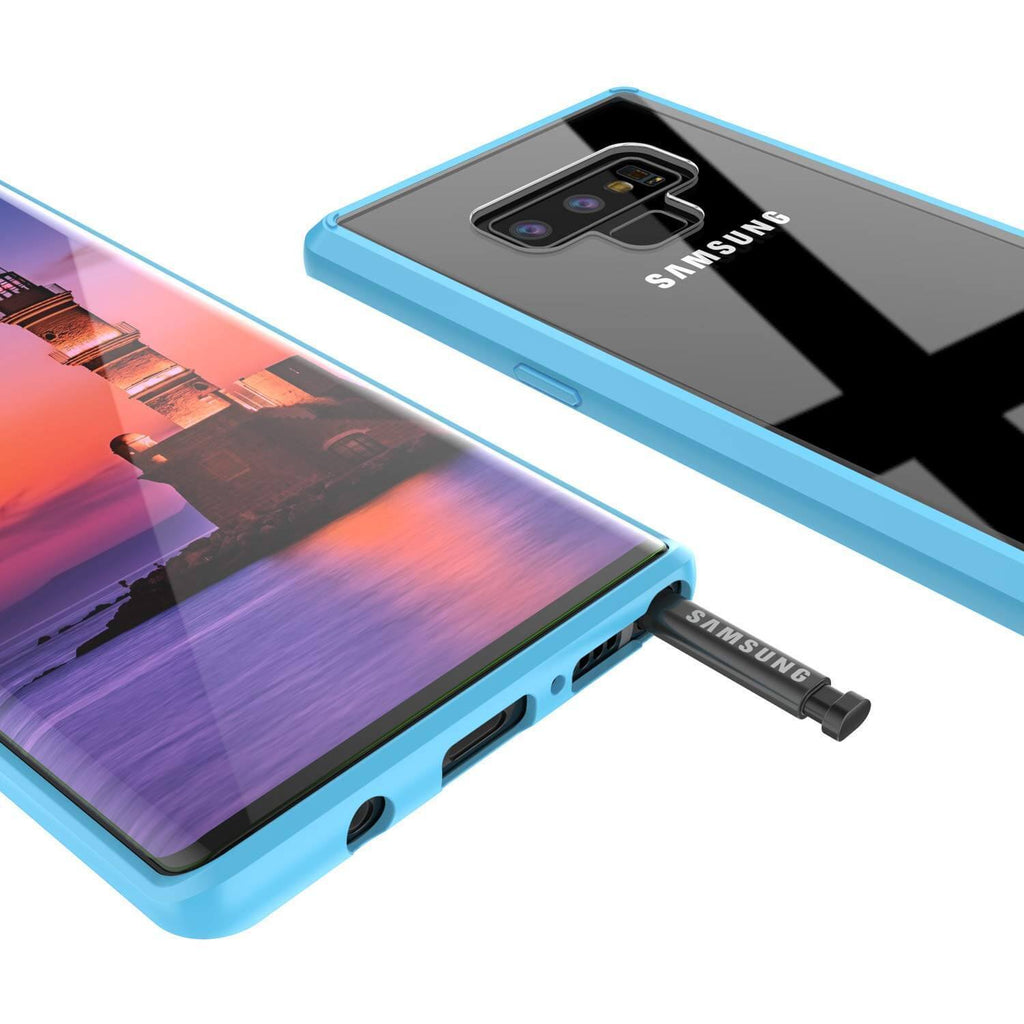 Galaxy Note 9 Case, PUNKcase [LUCID 2.0 Series] [Slim Fit] Armor Cover W/Integrated Anti-Shock System [Light Blue] (Color in image: Light Blue)