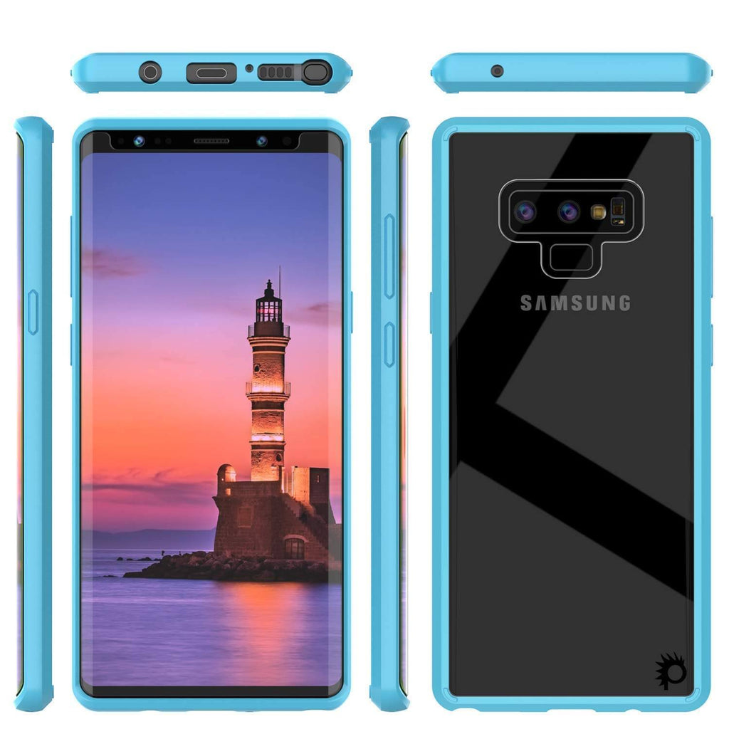 Galaxy Note 9 Case, PUNKcase [LUCID 2.0 Series] [Slim Fit] Armor Cover W/Integrated Anti-Shock System [Light Blue] (Color in image: Pink)