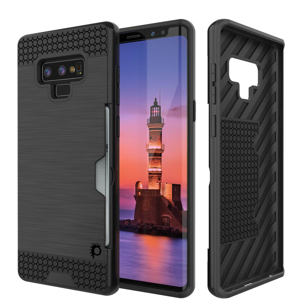 Galaxy Note 9 Case, PUNKcase [SLOT Series] Slim Fit  Samsung Note 9 [Black] (Color in image: Black)