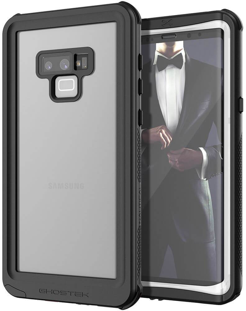 Galaxy Note 9, Ghostek Nautical Waterproof Case Full Body TPU Cover [Shockproof] | White (Color in image: Black)