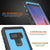 Galaxy Note 9 Waterproof Case PunkCase StudStar Light Blue Thin 6.6ft Underwater ShockProof (Color in image: black)