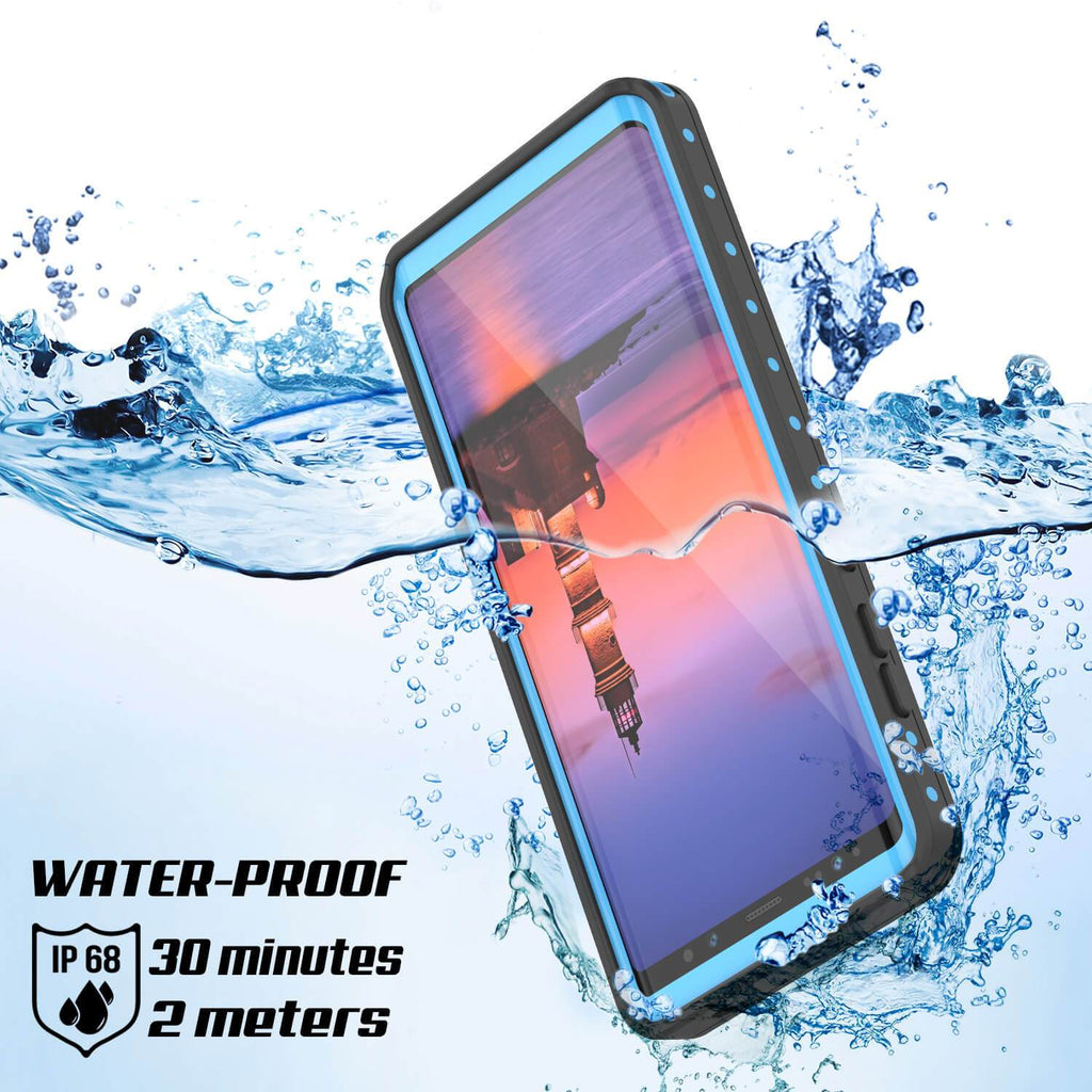 Galaxy Note 9 Waterproof Case PunkCase StudStar Light Blue Thin 6.6ft Underwater ShockProof (Color in image: pink)