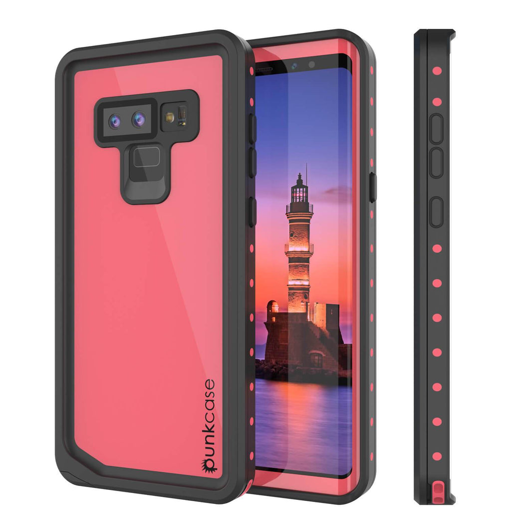 Galaxy Note 9 Waterproof Case PunkCase StudStar Pink Thin 6.6ft Underwater Shock/Snow Proof (Color in image: pink)
